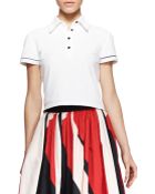 Alice + Olivia Miller Cropped Polo Shirt - Lyst