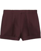 Valentino Pleated Cotton And Silk-Blend Shorts - Lyst