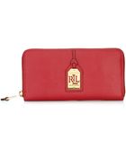 Lauren by Ralph Lauren Aiden Leather Zip Wallet - Lyst