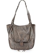 Kooba Zoey Distressed Metallic Leather Tote Bag - Lyst
