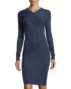 Donna Karan New York Long-Sleeve Twist-Front Dress - Lyst