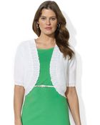 Lauren by Ralph Lauren Petite Linencotton Shrug - Lyst