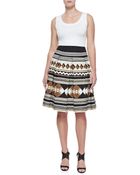 Donna Karan New York Quilted Ricrac Skirt - Lyst