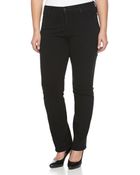 Nydj Marilyn Straight-leg Denim Jeans Black - Lyst