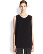 Helmut Lang Faint Slit Cutout-Back Jersey Tank - Lyst