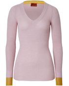 Missoni Wool Blend Pullover With Contrast Cuffs - Lyst