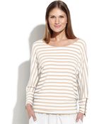 Calvin Klein Longsleeve Striped Dolman Top - Lyst