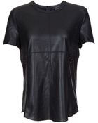 Scoop Maiko Perforated Leather Top - Lyst
