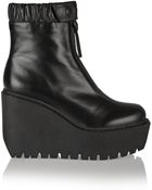 Opening Ceremony Luna Leather Wedge Boots - Lyst