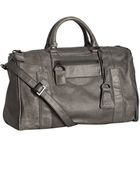 Topshop Charcoal Leather Ty Large Satchel - Lyst