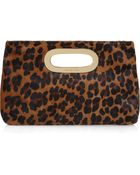 MICHAEL Michael Kors Berkeley Printed Calf Hair Clutch - Lyst