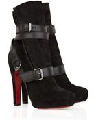 Christian Louboutin Guerriere 120 Suede Ankle Boots - Lyst
