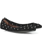 Marc Jacobs Studded Suede Ballerina Flats - Lyst