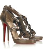 Christian Louboutin Lima 120 Velvet Sandals - Lyst