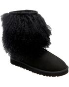 Ugg Black Sheepskin Cuff Boot - Lyst