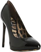Dolce & Gabbana Black Patent Leather Pointed Pumps - Lyst
