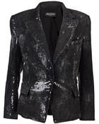 Balmain Sequined Denim Jacket - Lyst