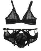 Bordelle Lace Triangle Bra & Peep Hole Briefs Set - Lyst