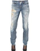 D&G Destroyed Straight Leg Denim Jeans - Lyst