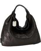 Furla Bubble - Elizabeth Croc Embossed Leather Hobo - Lyst