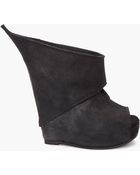 Rick Owens Open Toe Wedge Sandal - Lyst