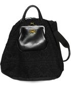 Dolce & Gabbana Lace and Nappa Top Handle - Lyst
