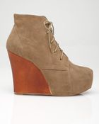 Jeffrey Campbell Two Timer Lace-u Wedge - Lyst