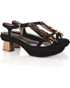 Marni Embellished Platform Suede Sandals - Lyst