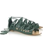 Proenza Schouler Lace-up Leather Sandals - Lyst