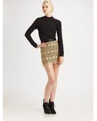 Milly Lace Mini Skirt - Lyst