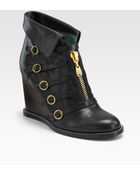 See By Chloé Zip-up Wedge Ankle Boots - Lyst