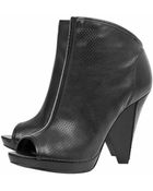 Belle By Sigerson Morrison Peep Toe Bootie - Leather - Lyst