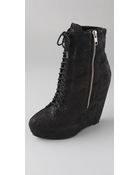 Elizabeth And James Stilt Platform Wedge Booties - Lyst