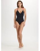 Spanx Contrast One-piece Swimsuit - Lyst