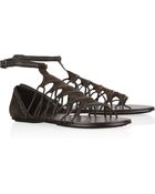 Elizabeth And James E-stint Flat Suede Sandals - Lyst