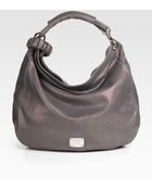 Jimmy Choo Sky Metallic Leather Hobo - Lyst