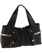 B. Makowsky Pyramid Stud Leather Satchel - Lyst