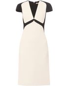 Bottega Veneta Bi-Colour Wool-Crepe Dress - Lyst