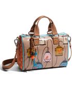 Fossil Key Per Printed Coated Canvas Satchel - Lyst