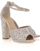 Giuseppe Zanotti Crystal-embellished Suede Sandals - Lyst