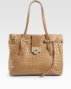 Jimmy Choo Rhea Stamped Mock Croc Medium Tote - Lyst