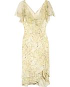 Zac Posen Buttercup-print Silk-crepe Dress - Lyst