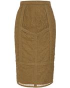Burberry Prorsum Lace Pencil Skirt - Lyst