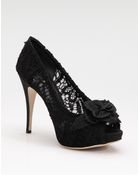 Dolce & Gabbana Lace Platform Pumps - Lyst