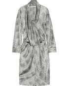Clemens En August Draped Silk Print Dress - Lyst