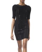 Hervé Léger Beaded Engineered Ottoman Dress - Lyst