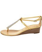 Giuseppe Zanotti Crystal Wedge Thong Sandal - Lyst