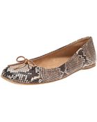 Pedro Garcia Python Ballerina Flat - Lyst