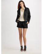 Acne Studios Rita Leather Biker Jacket - Lyst