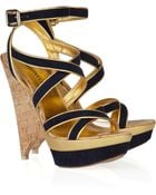 Emilio Pucci Suede Multi-strap Platform Sandals - Lyst